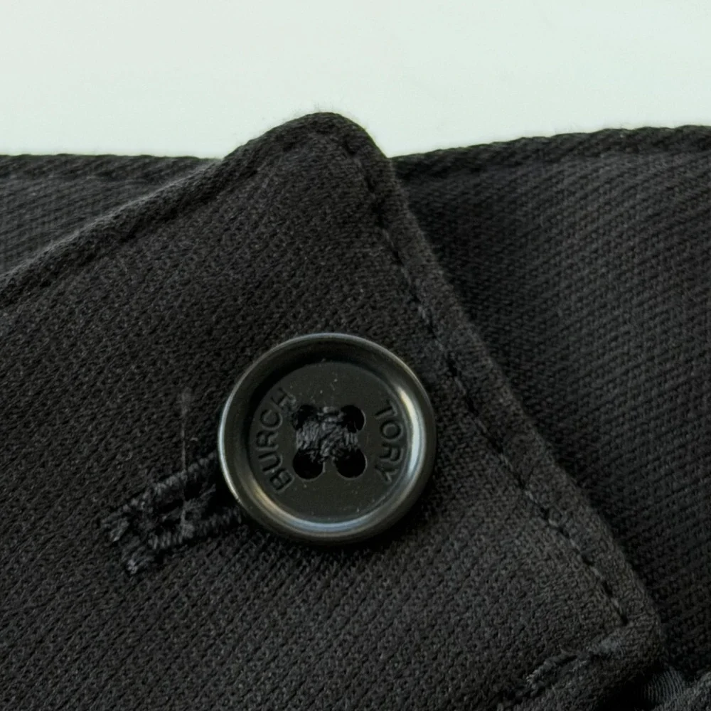 Tory Burch Wrap Skirt Womens 0 Black A-Line Zip Pocket D-Ring Gold Hardware‎ Y2K